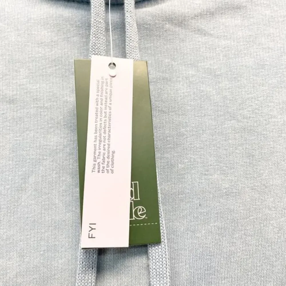 Wild Fable Women's Layered Sleeve Hooded Sweatshirt Blue Size Small - Picture 5 of 6